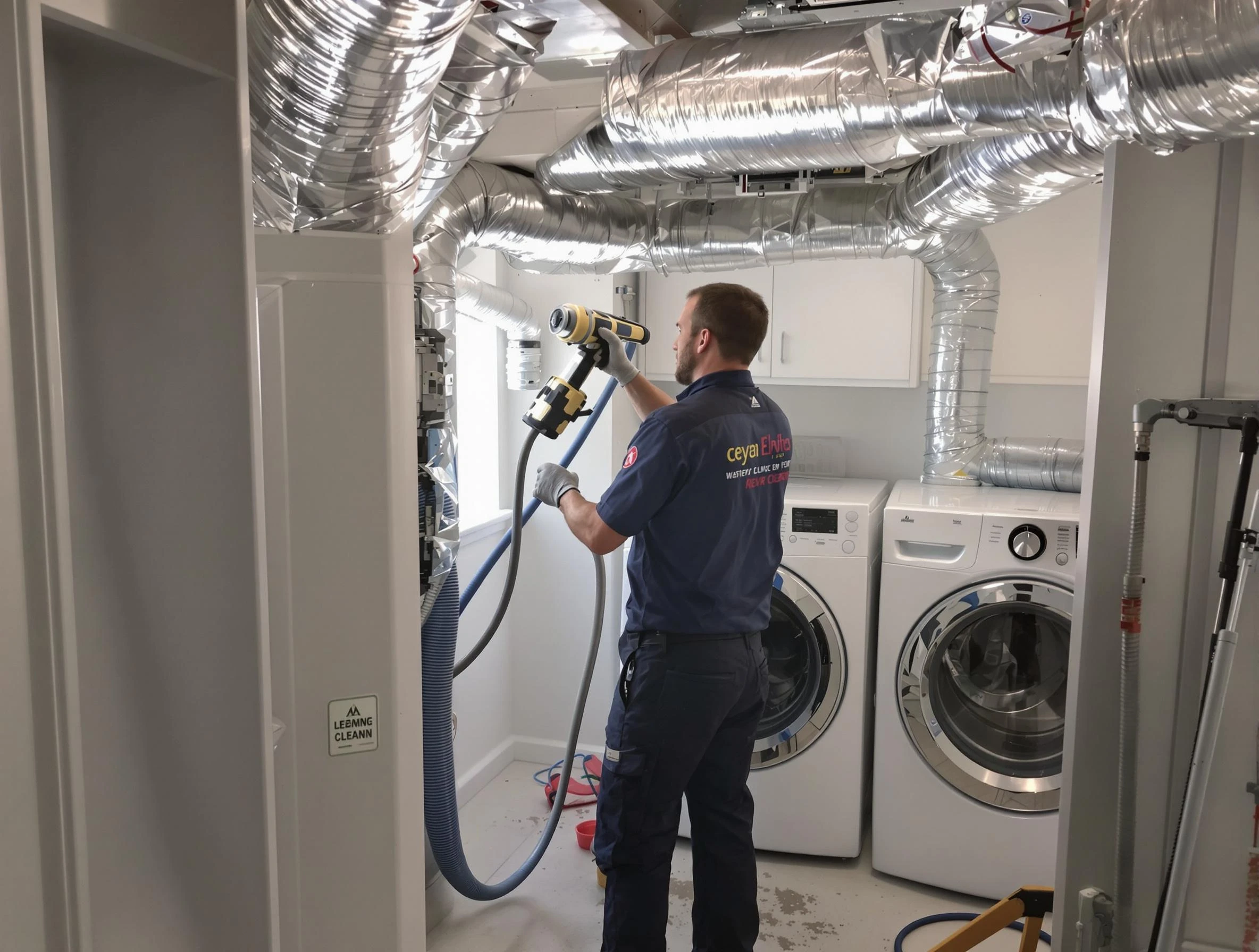 Norwood Dryer Vent Cleaning specialist using advanced equipment for thorough duct cleaning in Norwood