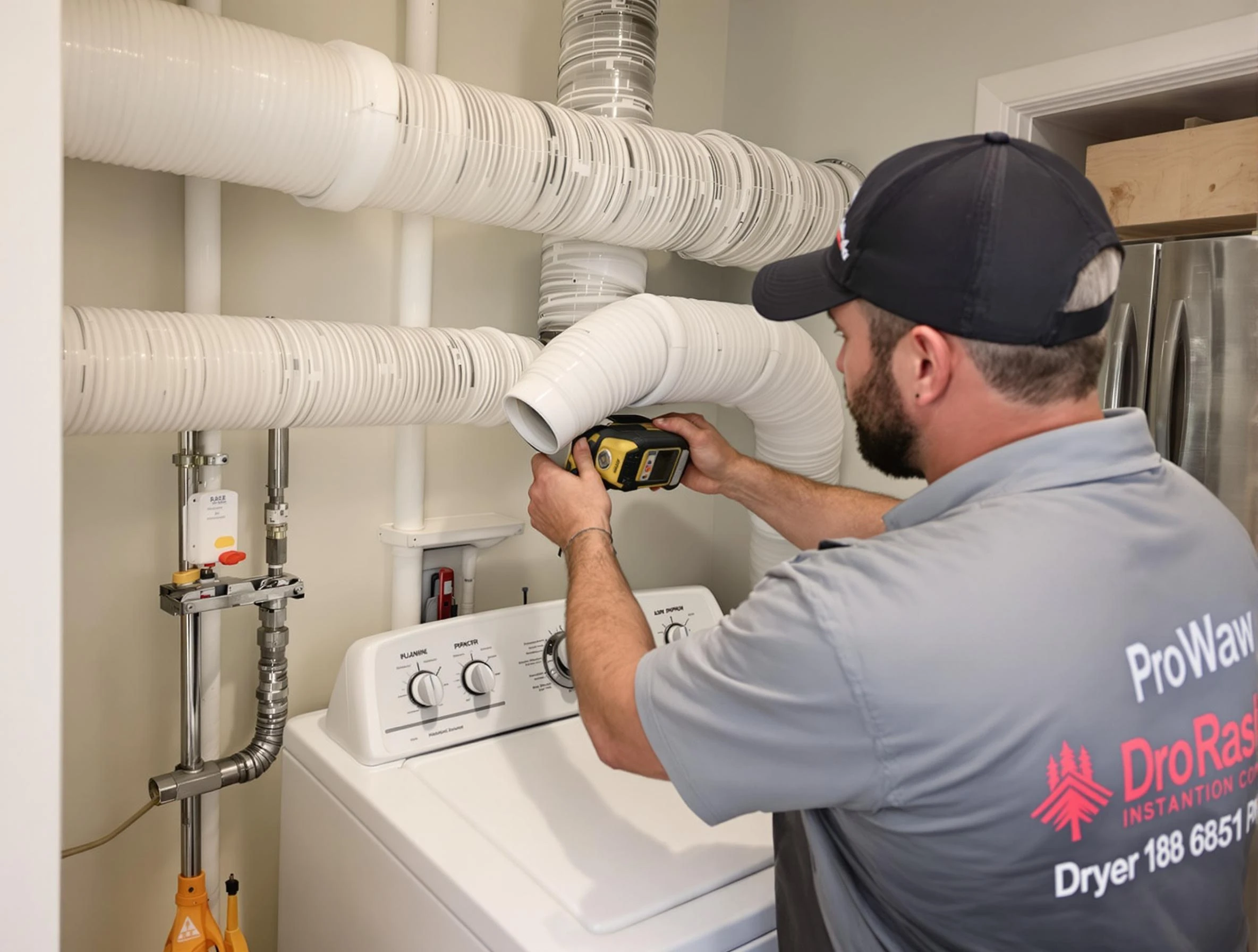 Professional dryer vent hose installation by Norwood Dryer Vent Cleaning in Norwood